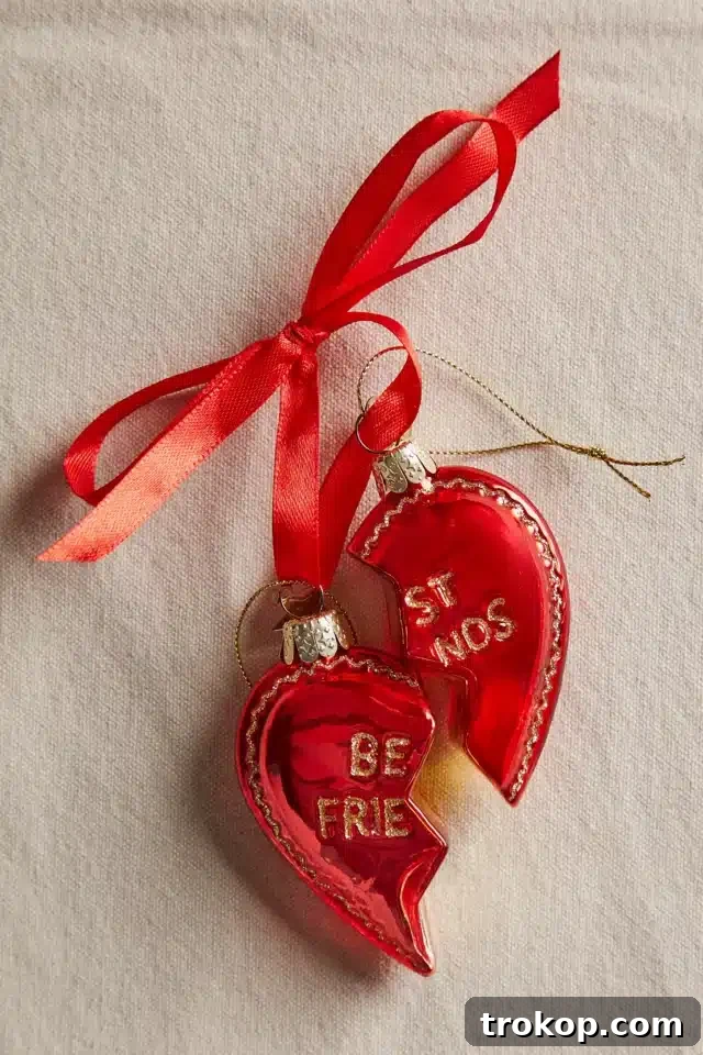 33 Heartfelt Gifts Your Best Friend Deserves 4 Best Friends Heart Ornament, sentimental gift idea