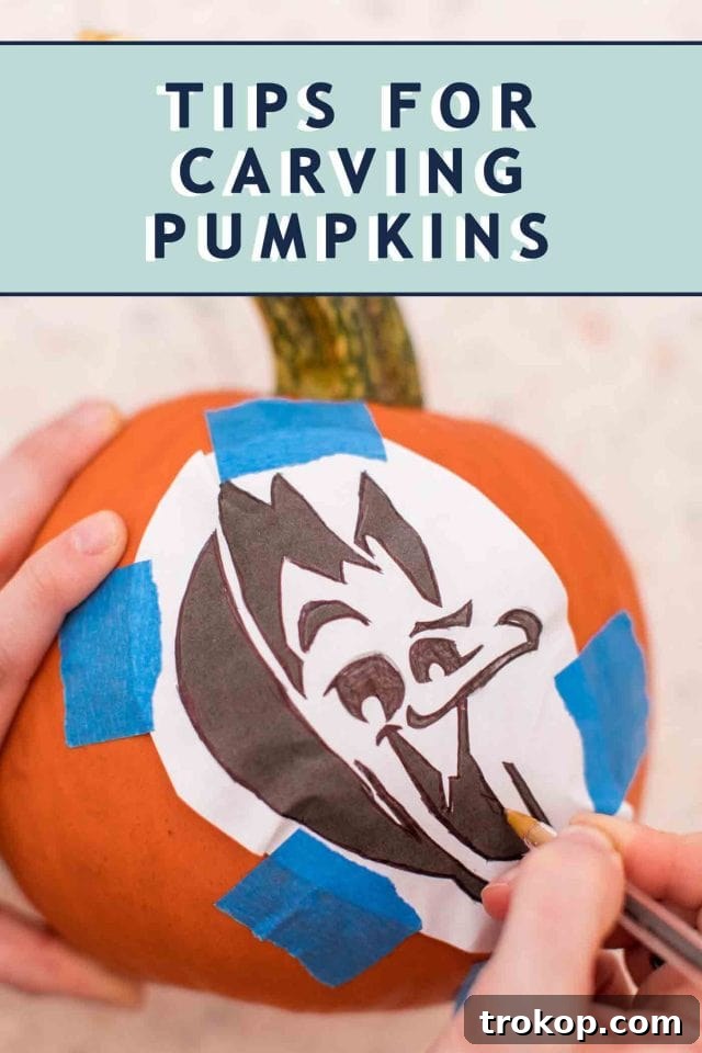 A row of carved pumpkins
