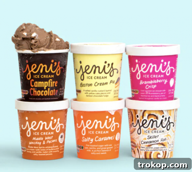 47 Unique Gift Ideas for Women for Every Occasion 12 cartons of ice cream gift set in front of a blue background