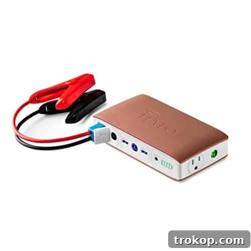 HALO Usb Bolt 58830 mWh Portable Phone Laptop Charger Car Jump Starter with AC Outlet and Car Charger - Rose Gold HALO Usb Bolt 58830 mWh Portable Phone Laptop Charger Car Jump Starter with AC Outlet and Car Charger - Rose Gold