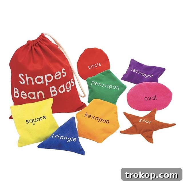 48 Irresistible Toys That Kids Will Love 17 Colorful, different-shaped bean bags for kids, ideal for sensory play and learning.