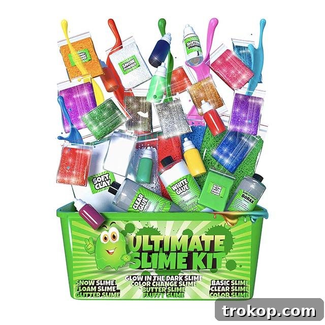 48 Irresistible Toys That Kids Will Love 20 Ultimate slime kit for kids, with everything needed to make glow-in-the-dark slime.
