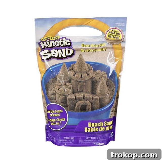 48 Irresistible Toys That Kids Will Love 23 Bag of Kinetic Sand, a sensory play toy for creative molding and easy cleanup.