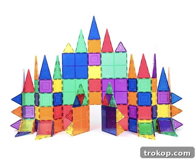 48 Irresistible Toys That Kids Will Love 24 Clear magnetic building tiles for kids, inspiring 2D and 3D construction.