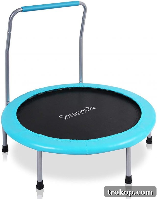 48 Irresistible Toys That Kids Will Love 30 Indoor trampoline for kids, promoting physical activity and burning energy.