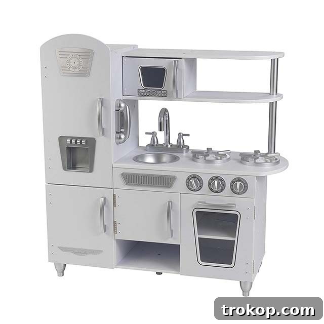 48 Irresistible Toys That Kids Will Love 31 Kids life-size vintage toy kitchen, inspiring imaginative culinary role-play.