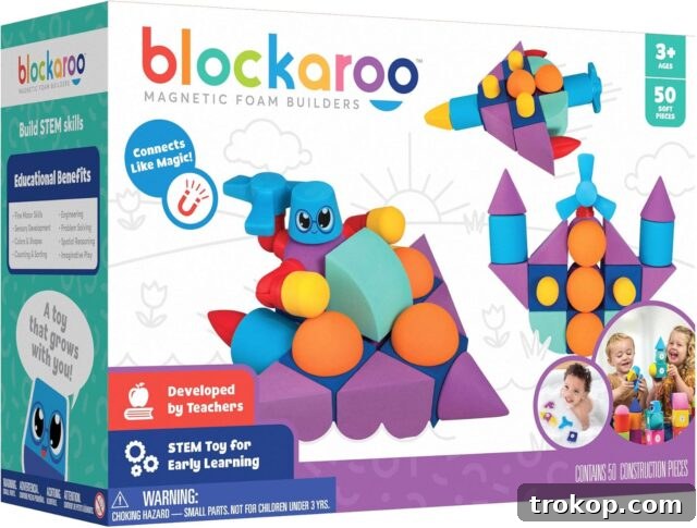 48 Irresistible Toys That Kids Will Love 42 Magnetic Foam Block Playset for toddlers, soft, durable, and stackable.
