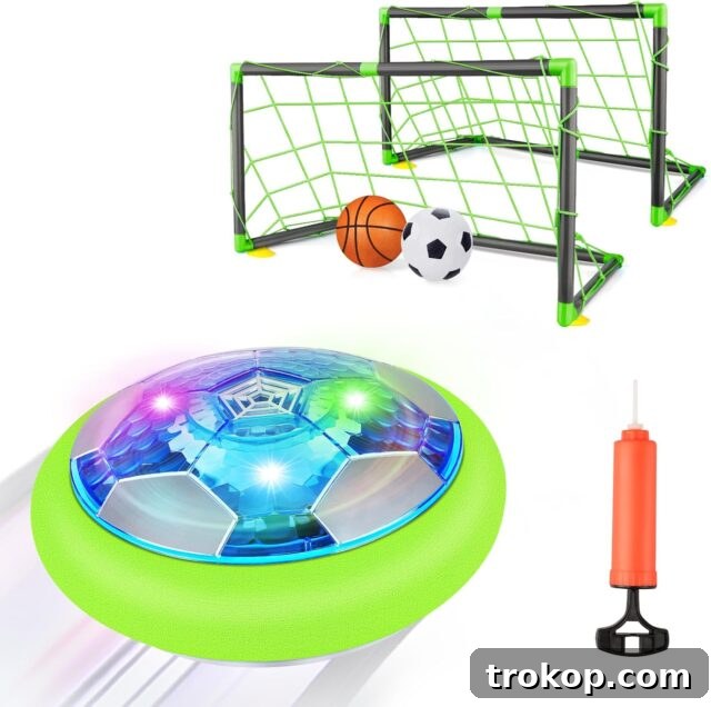 48 Irresistible Toys That Kids Will Love 6 Air Soccer set for indoor play, a great active toy for kids.