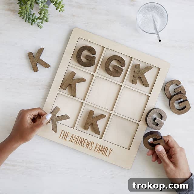 30 Couples Gifts for Unforgettable Shared Moments 17 photo of custom tic tac toe game set - best gifts for couples