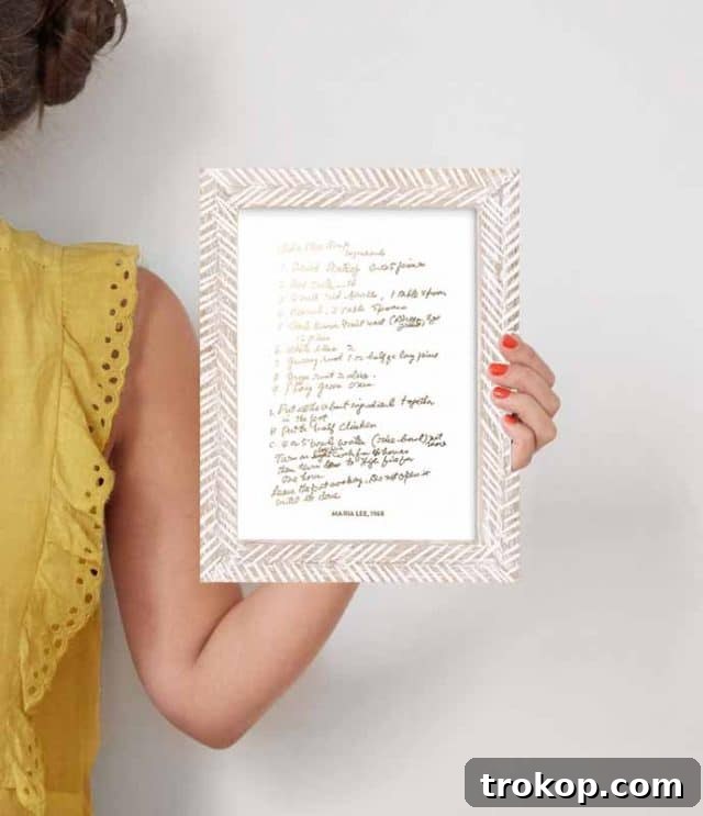 30 Couples Gifts for Unforgettable Shared Moments 3 custom gold foil recipe card keepsake gift idea