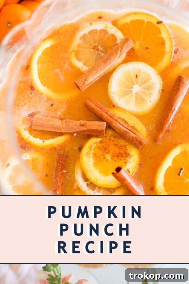 photo of pumpkin punch with text
