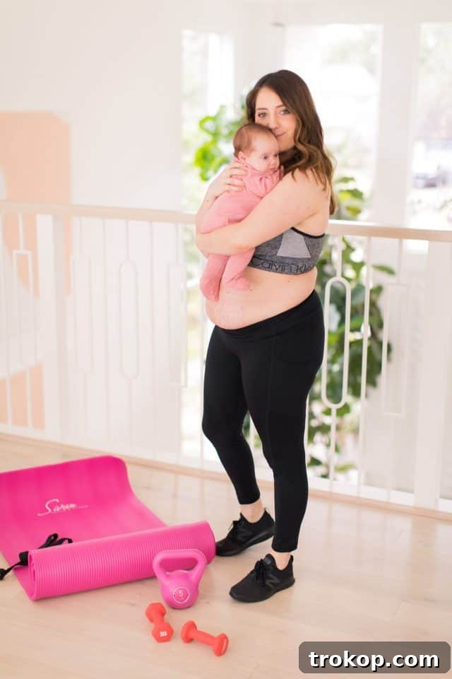 Mom's Fitness Reset: Real Goals Real Life 4 Close-up of mom in new workout clothes, showcasing confidence and comfort