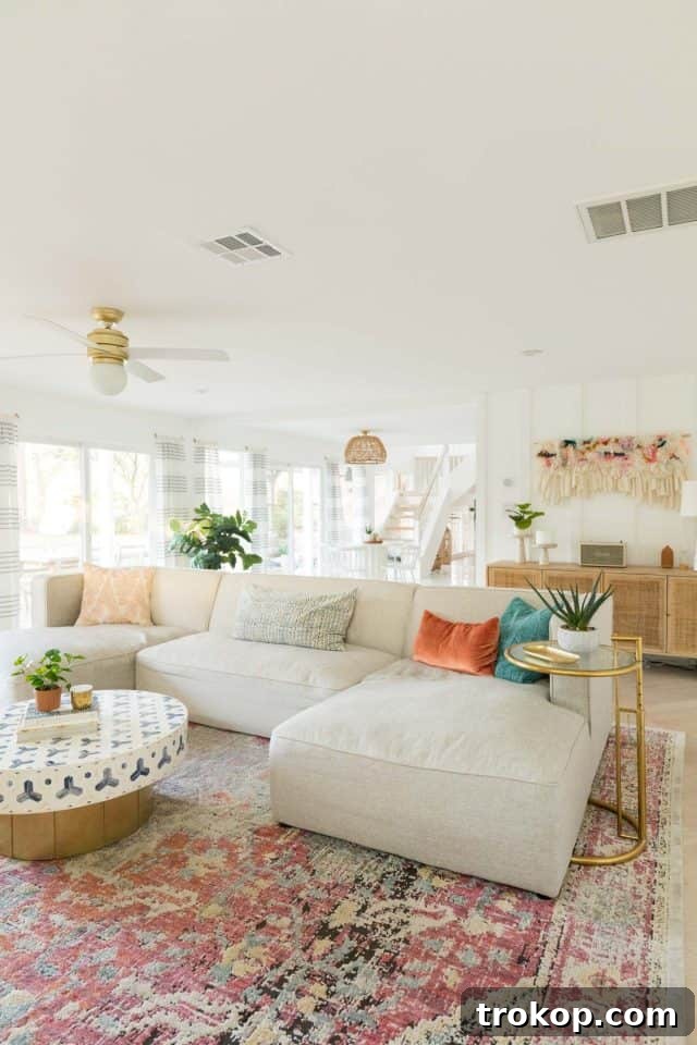Close-up of decorative elements and textures in the modern living room