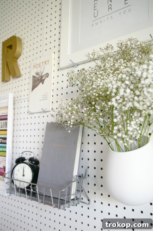 DIY Pegboard Headboard for Bedroom Organization and Decor