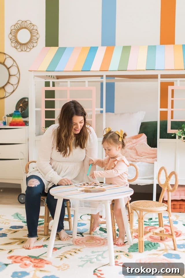 Luca's Newborn Journey: Our Favorite Captures 15 Mom and daughter Gwen sharing a moment at her toddler table