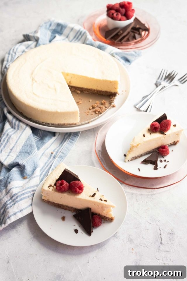 Close-up shot of an easy keto cheesecake recipe, highlighting its creamy texture.