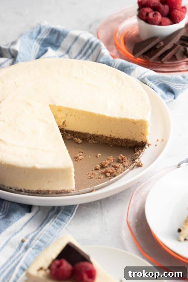 Step-by-step image showcasing how to make a low carb cheesecake from scratch.