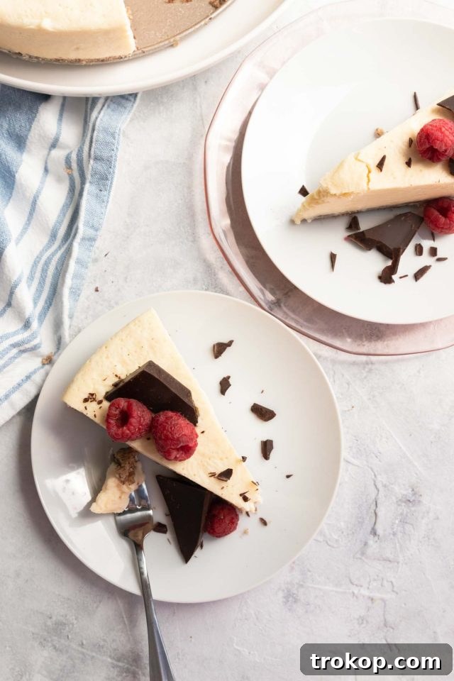 A perfectly baked keto gluten-free low carb cheesecake, a testament to healthy indulgence.