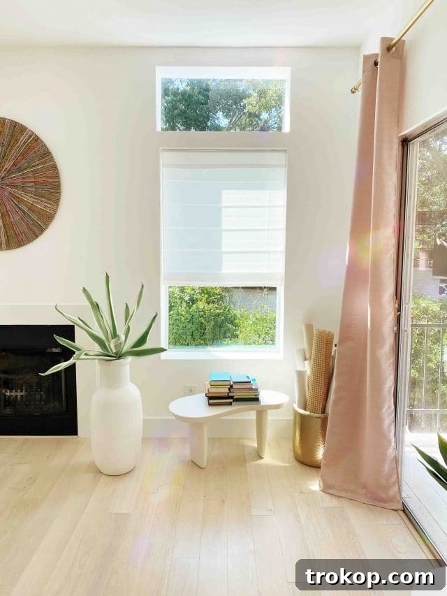 Light streaming through a studio window, creating a bright and inviting atmosphere
