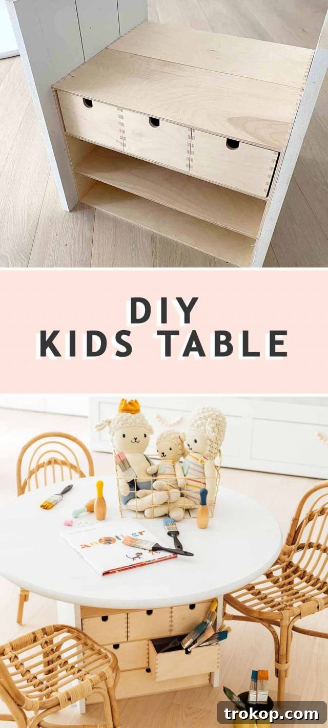 Upcycled Ikea Play Table Project 15 A step-by-step visual guide on how to make an easy DIY Kids Table