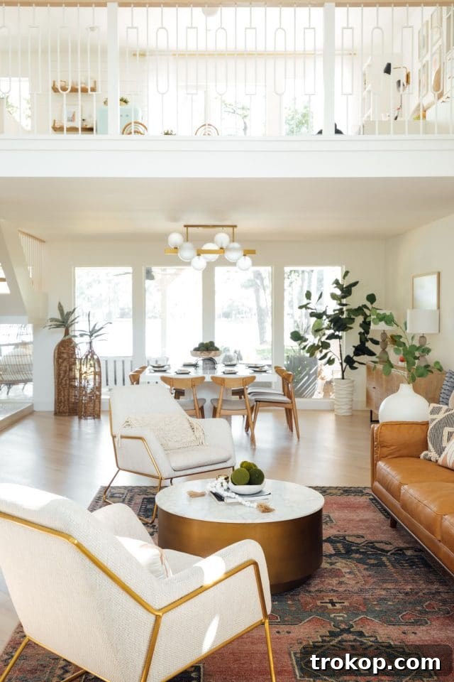 Revitalized Open-Plan Living and Dining Space 6 Forma chairs in Milkyway Ivory, adding a touch of texture and neutral elegance to the living room.