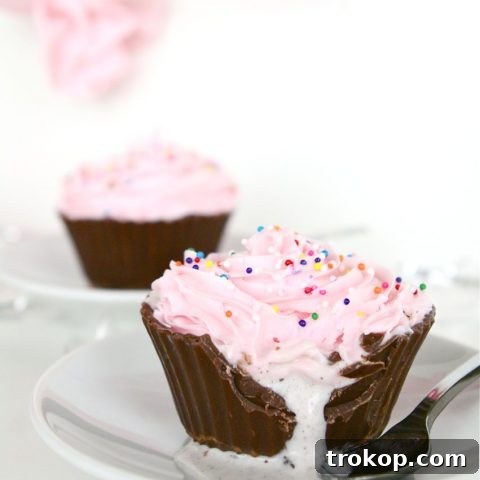 How to make ice cream cupcakes in chocolate cupcake liners