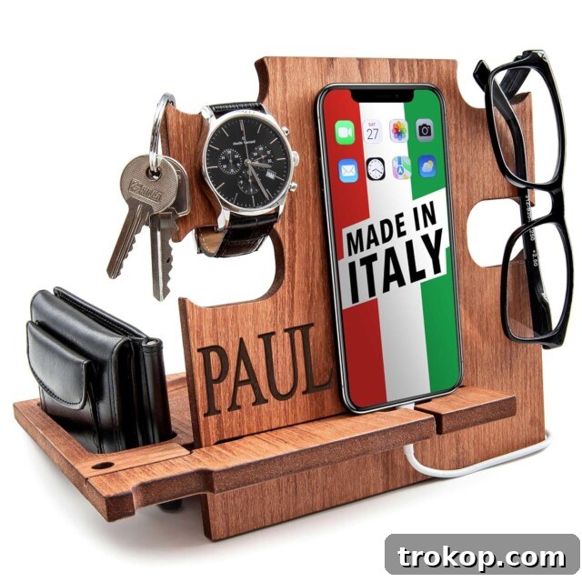 Personalized Wood Phone Docking Station