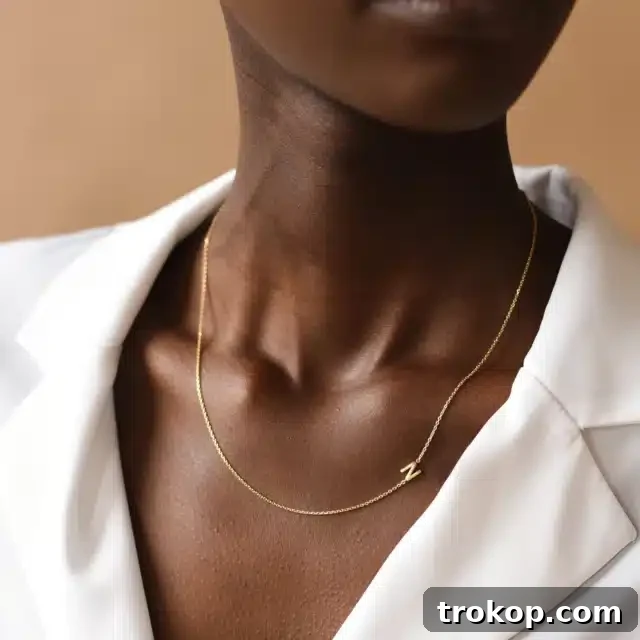 Sideway Custom Letter Necklace