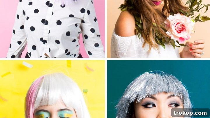 Cute Halloween Ideas: DIY Halloween Wigs and Lashes Costumes