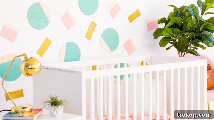 Abstract shapes as DIY nursery wall decor