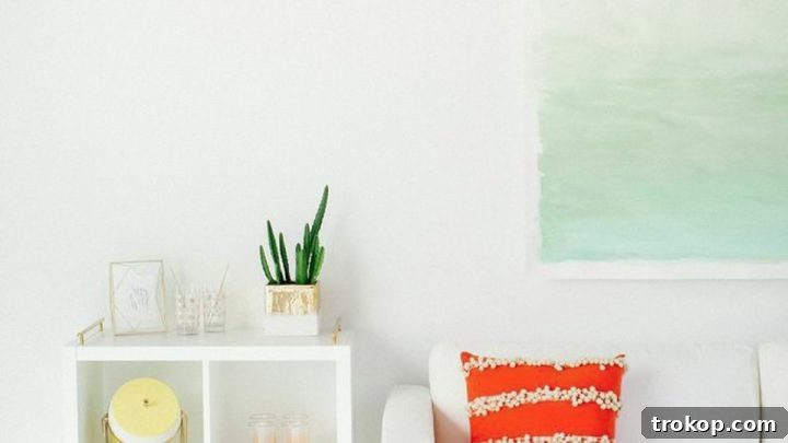 An example of DIY watercolor wall art