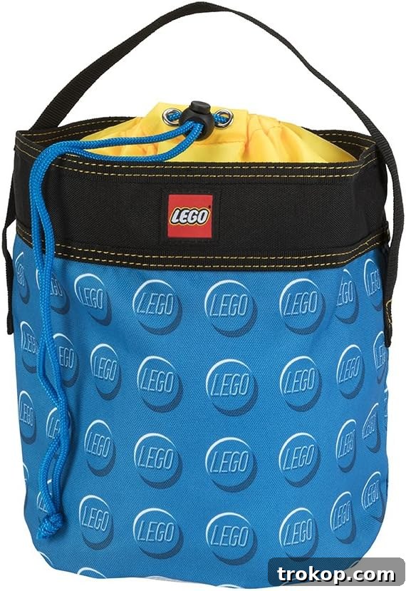 Fun and Festive Easter Baskets for Kids 24 LEGO storage Easter Bag, a unique and functional Easter basket alternative for LEGO enthusiasts.