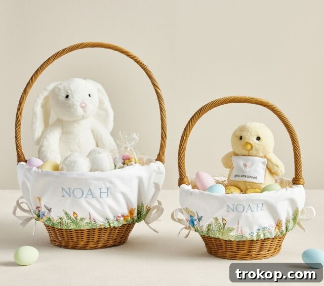 Fun and Festive Easter Baskets for Kids 7 Peter Rabbit Easter Basket Liners, perfect for customizing an existing basket with a classic theme.