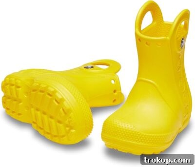 Fun and Festive Easter Baskets for Kids 8 Crocs Unisex-Child Handle It Rain Boots, a creative and unconventional idea for Easter baskets for kids.