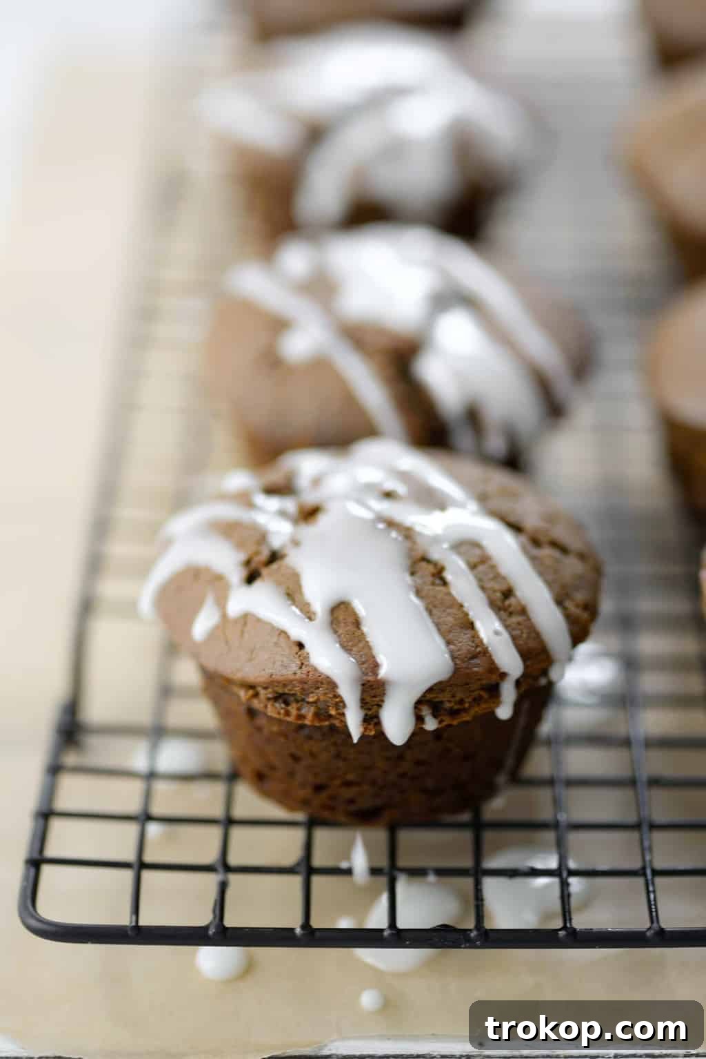 Gingerbread Muffin Recipe with Lemon Glaze