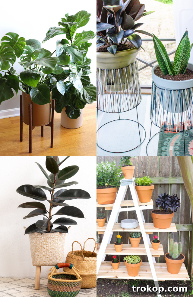 DIY Plant Stand Ideas for indoor and outdoor plants