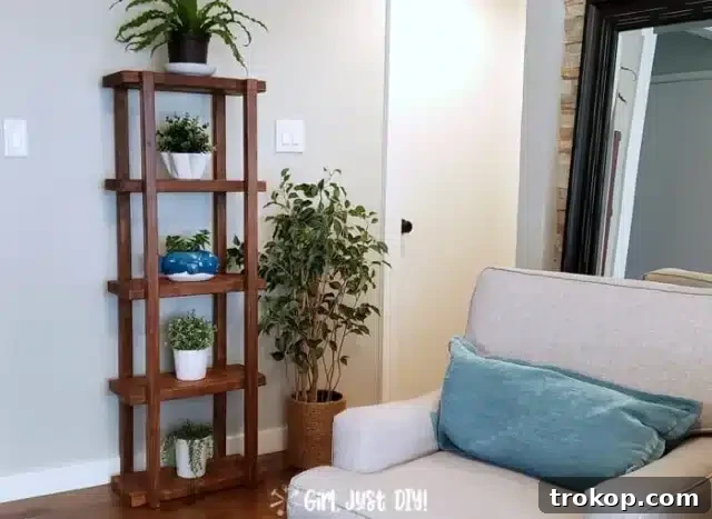 DIY 2x4 Plant Stand by girl, just DIY!