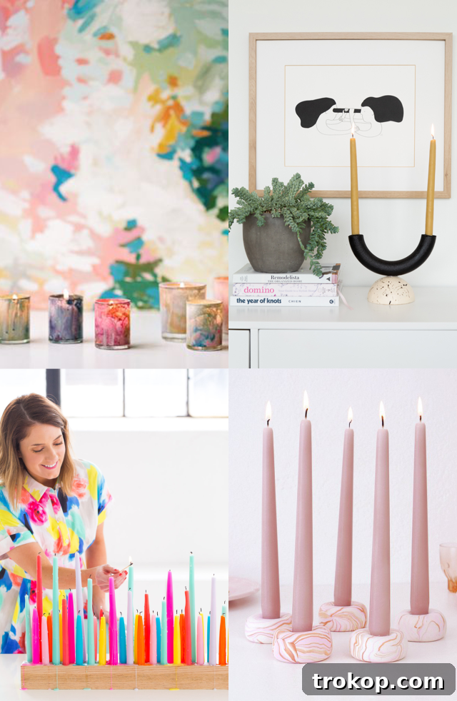 Craft Your Ambiance: 21 DIY Candle Holder Designs for a Colorful Fragrant Home 2 DIY Candle Holder Ideas