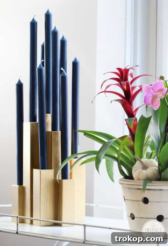 Craft Your Ambiance: 21 DIY Candle Holder Designs for a Colorful Fragrant Home 22 DIY Multiple Taper Candleholder