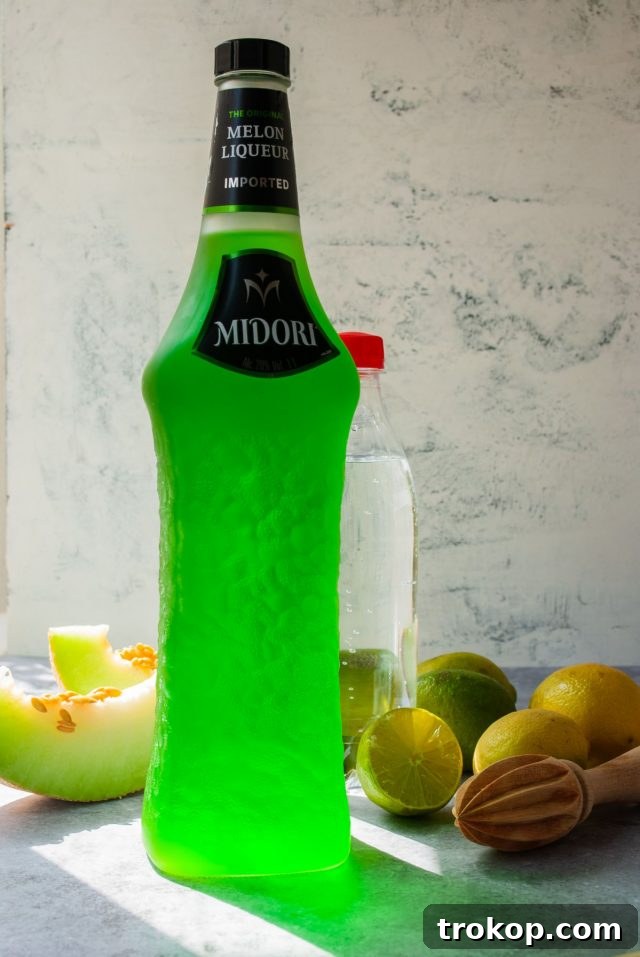 Refreshing Midori Sour Cocktail 5 what's in a midori sour - a photo of midori liqueur, lime and soda
