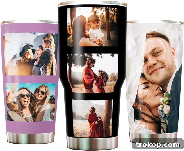 YESCUSTOM Personalized 30oz Photo Coffee Mugs Double-Side Print Custom 1-9 Photos Stainless Steel Tumblers Double Wall Vacuum Insulated Travel for Men Women...
