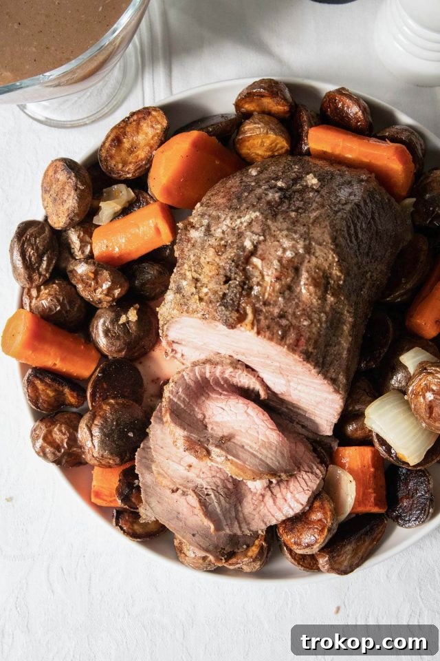 Top Round Roast Recipe with Gravy
Savory Top Round Roast with Homemade Gravy 11 Close up photo of Beef