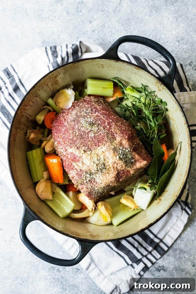 Top Round Roast Recipe with Gravy
Savory Top Round Roast with Homemade Gravy 7 Top Round Roast in Roasting Pan