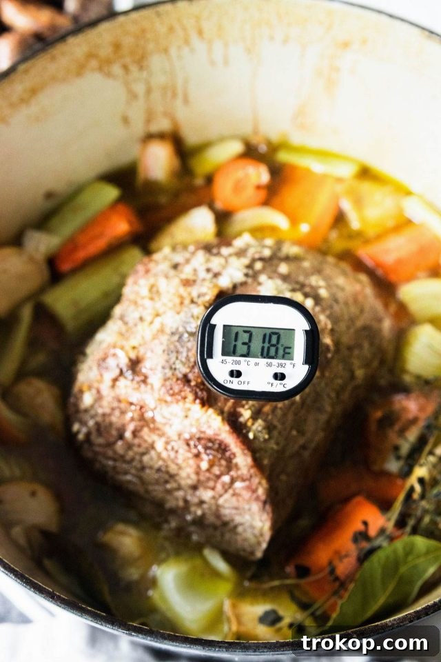 Top Round Roast Recipe with Gravy
Savory Top Round Roast with Homemade Gravy 8 Checking Internal Temperature of Roast Beef