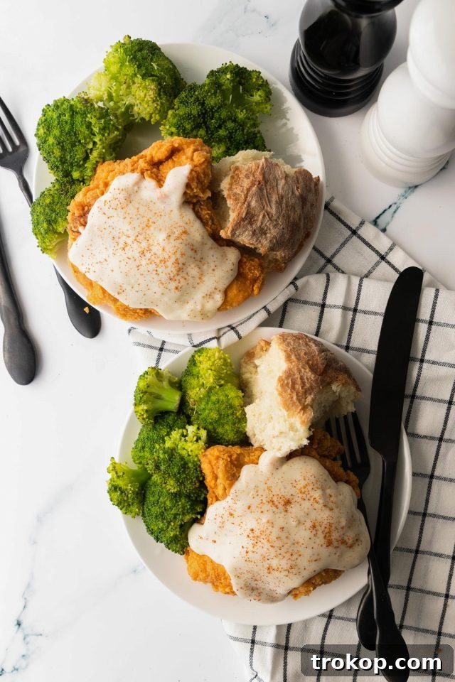 Homestyle White Country Gravy 9 Country Gravy Recipe - photo of a classic Southern meal