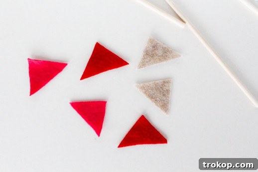 DIY date night valentine arrows - triangle cut ups