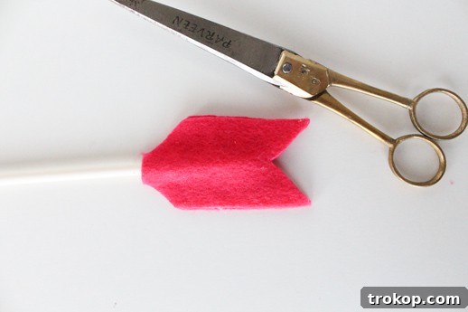 DIY date night valentine arrows