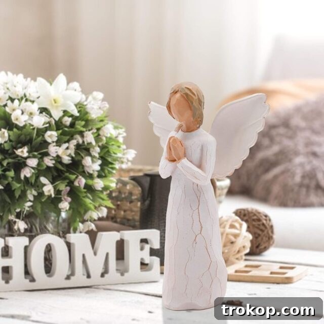 28 Heartfelt Baptism Gifts for a Special Blessing 10 Guardian Angel Figurine, Praying Angel, Sculpted Hand-Painted Figure,