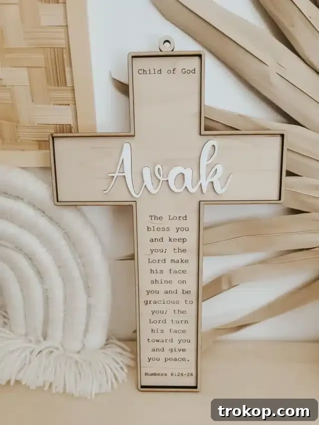 28 Heartfelt Baptism Gifts for a Special Blessing 14 Personalized wooden christening cross, a cherished baptism keepsake