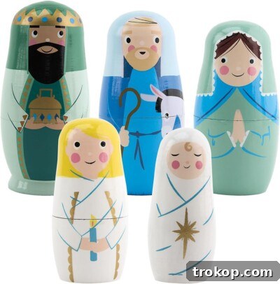 28 Heartfelt Baptism Gifts for a Special Blessing 23 Nativity Nesting Dolls for baptism gifts, a religious and artistic toy